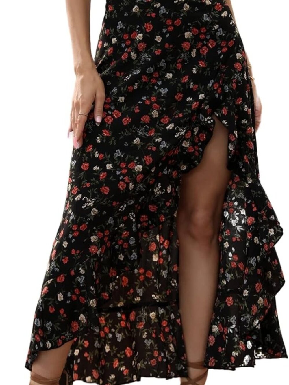 Shein Floral Maxi Skirt Sz M